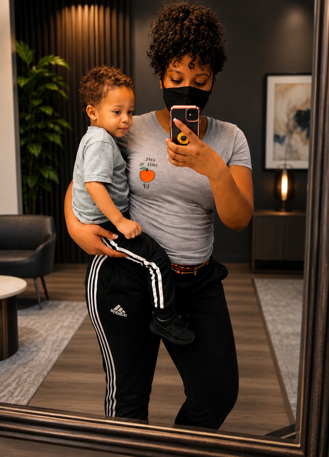 Girl Shut Yo Peach Up – mirror selfie