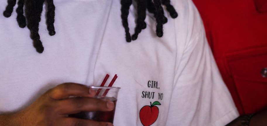 Girl Shut Yo Peach Up – shirt close up